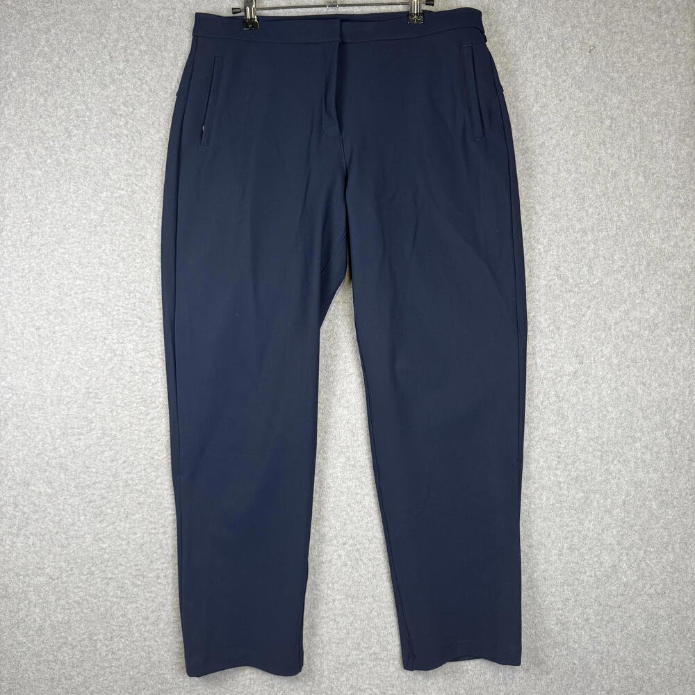 Fabletics Women's Size 33 Navy Blue Ankle Length Zipper Pockets Pants